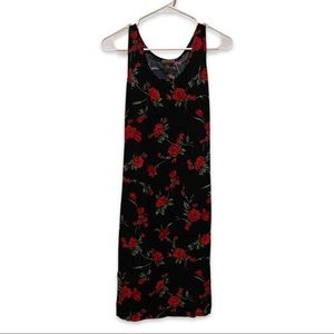 Black and Red Floral Dress